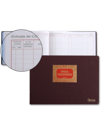 Libro miquelrius n.42 folio apaisado 100 hojas entrada de correspondencia