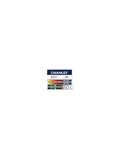 Lapices cera manley caja de 50 colores surtidos
