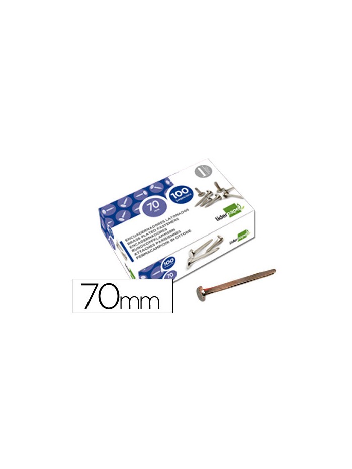 Encuadernadores liderpapel niquelados n.12 70 mm caja de 100 unidades Encuadernadores liderpapel niquelados n.12 70 mm caja de 100 unidades