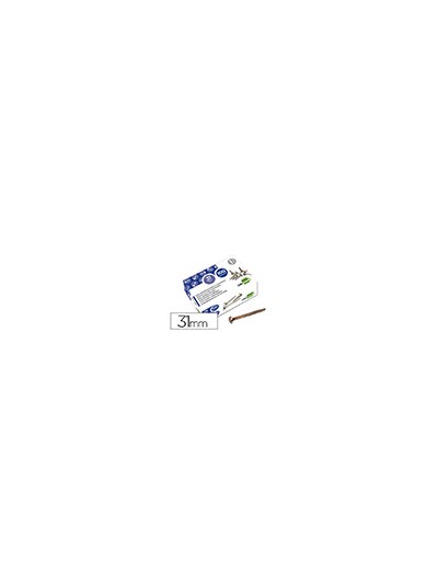 Encuadernadores liderpapel niquelados n.7 31 mm caja de 100 unidades