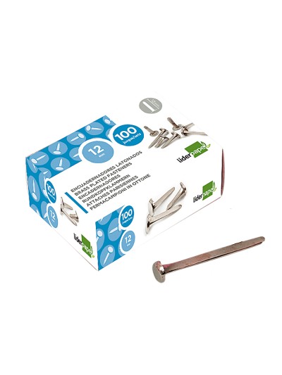 Encuadernadores liderpapel niquelados n.8 40 mm caja de 100 unidades