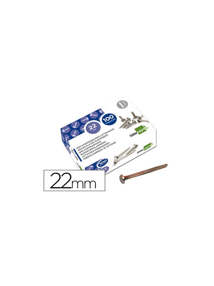 Encuadernadores liderpapel niquelados n.4 22 mm caja de 100 unidades Encuadernadores liderpapel niquelados n.4 22 mm caja de 100 unidades