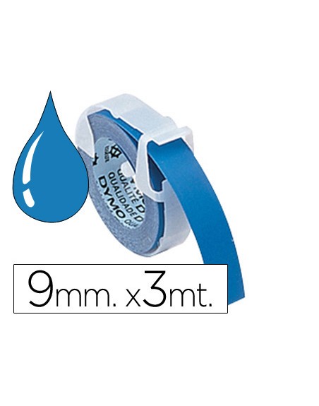 Cinta dymo 3d 9 mm x 3 mt azul tradicional