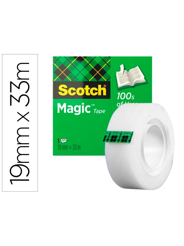 Cinta adhesiva scotch-magic invisible 33 mt x 19 mm Cinta adhesiva scotch-magic invisible 33 mt x 19 mm