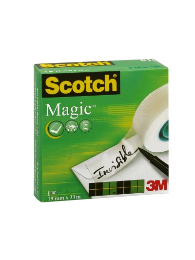 Cinta adhesiva scotch magic invisible 33 mt x 12 mm