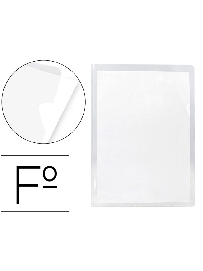 Carpeta dossier uñero plastico q-connect 180 mc folio transparente Carpeta dossier uñero plastico q-connect 180 mc folio transparente
