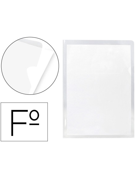 Carpeta dossier uñero plastico q-connect 180 mc folio transparente