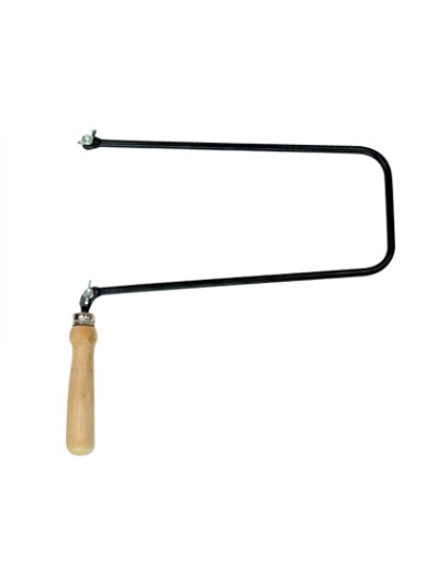 Arco de segueta pequeño 155 mm de calado mango de madera