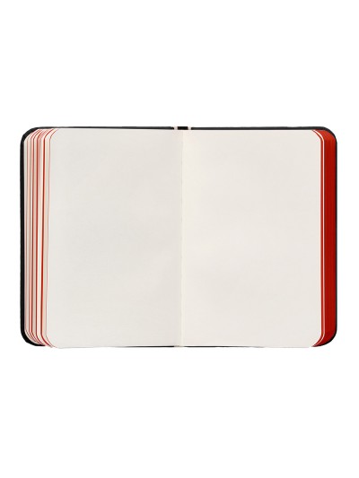 Cuaderno con gomilla antartik notes tapa dura a7 hojas lisas negro y rojo 80 hojas 80 gr fsc