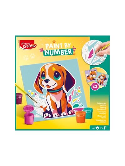 Juego maped creativ pinta por numeros perro/zorro