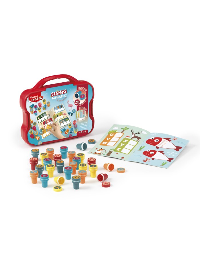 Juego maped creativ textur art sello letras maletin de 26 unidades Juego maped creativ textur art sello letras maletin de 26 unidades