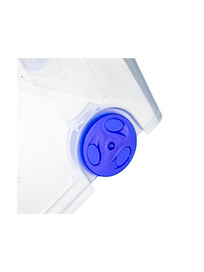 Contenedor plastico plasticforte n 7 transparente con tapa 61l 73x41x32 cm