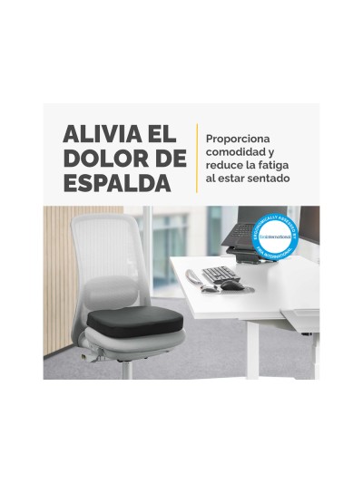 Cojin de asiento fellowes breyta acolchado color negro 60x430x430 mm