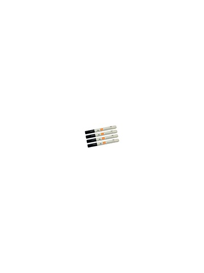 Rotulador nobo para pizarra blanca punta redonda 3 mm ecologico color negro blister de 4 unidades