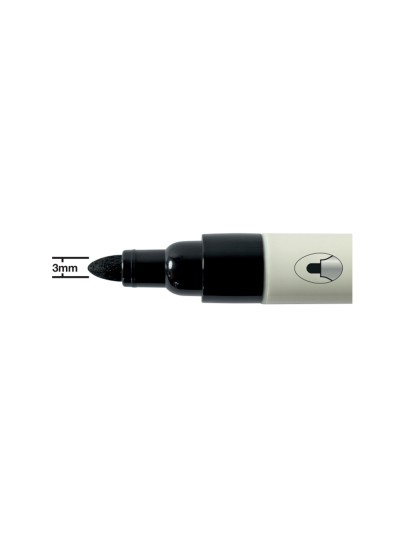 Rotulador nobo para pizarra blanca punta redonda 3 mm ecologico color negro blister de 4 unidades