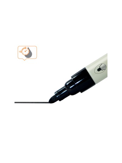Rotulador nobo para pizarra blanca punta redonda 3 mm ecologico color negro blister de 4 unidades