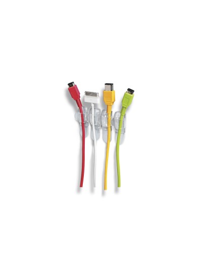 Sujetacables 3m command para cables redondos blister de 4 clips + 5 tiras