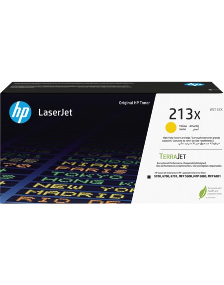 Toner hp 213x laserjet 5700/6700/6701/mfp 5800/6800/6801 amarillo 6000 paginas
