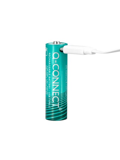 Pila q-connect aa recargable por usb-c blister de 4 unidades
