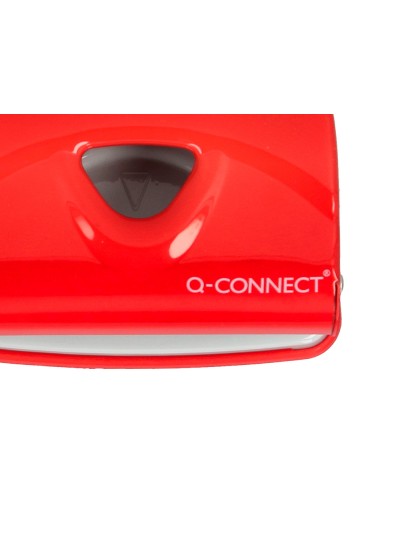 Taladrador q-connect kf14219 rojo abertura 2 mm capacidad 20 hojas