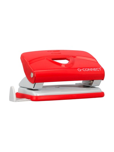 Taladrador q-connect kf14216 rojo abertura 1 mm capacidad 10 hojas