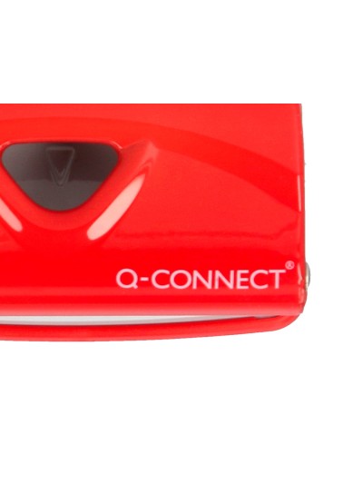Taladrador q-connect kf14216 rojo abertura 1 mm capacidad 10 hojas