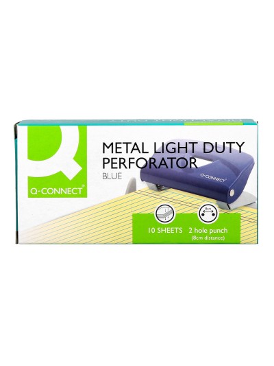 Taladrador q-connect kf14215 azul abertura 1 mm capacidad 10 hojas