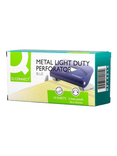 Taladrador q-connect kf14215 azul abertura 1 mm capacidad 10 hojas