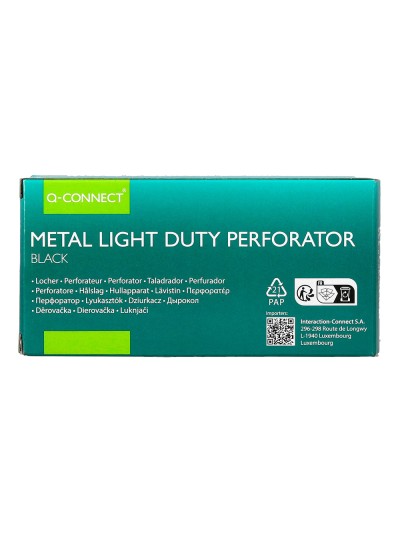 Taladrador q-connect kf14214 negro abertura 1 mm capacidad 10 hojas