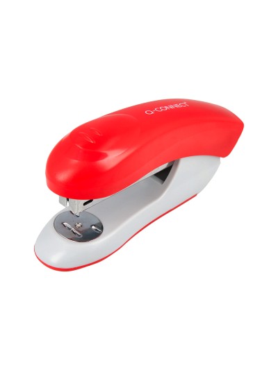 Grapadora q-connect kf14206 plastico abs roja capacidad 20 hojas