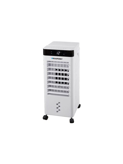 Climatizador evaporativo blaupunkt 65w deposito 8l 3 velocidades hasta 20 m2 con ruedas y mando color blanco