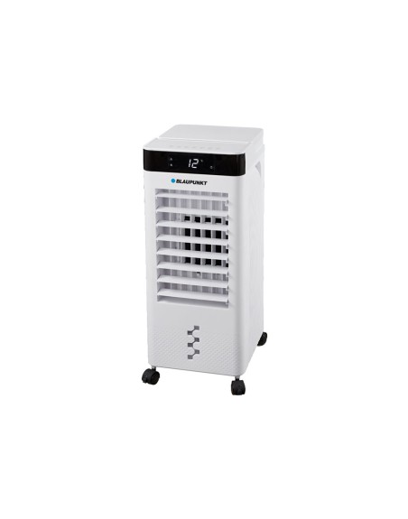 Climatizador evaporativo blaupunkt 65w deposito 8l 3 velocidades hasta 20 m2 con ruedas y mando color blanco