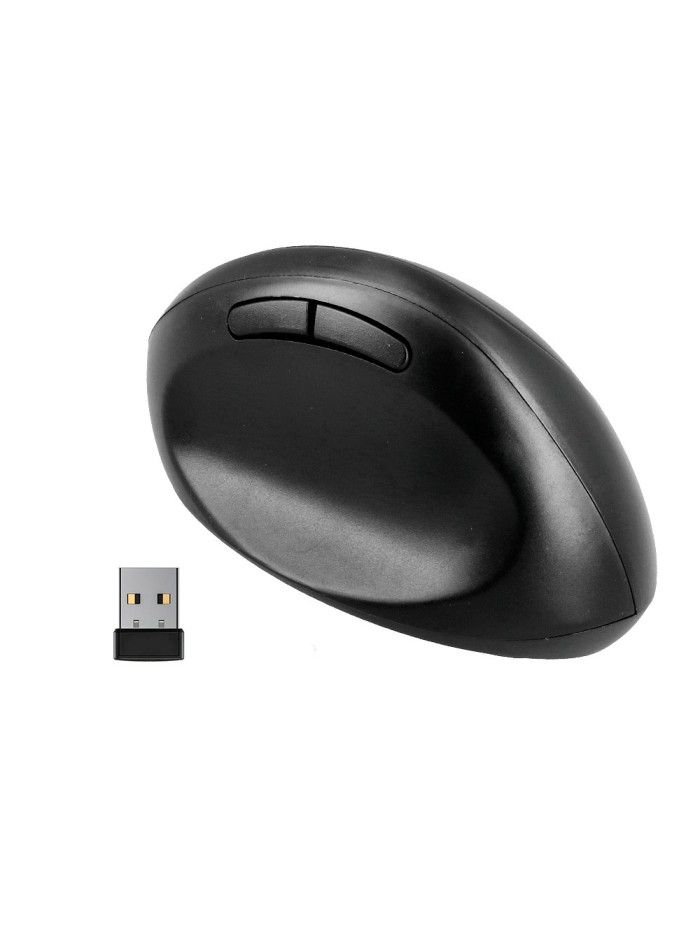 Raton q-connect optico inalambrico ergonomico vertical dpi 800/1200/1600 pila aa negro Raton q-connect optico inalambrico ergonomico vertical dpi 800/1200/1600 pila aa negro