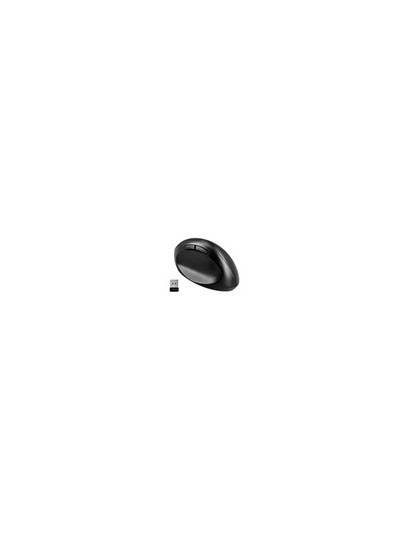 Raton q-connect optico inalambrico ergonomico vertical dpi 800/1200/1600 pila aa negro