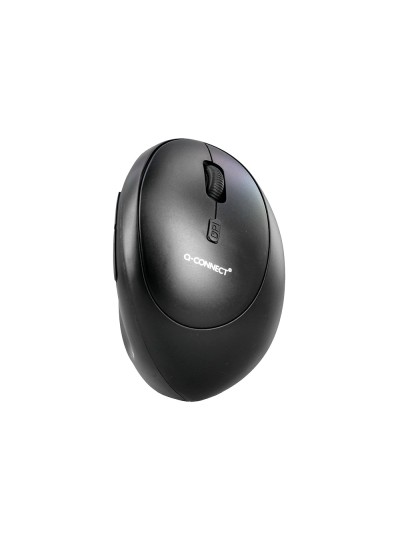 Raton q-connect optico inalambrico ergonomico vertical dpi 800/1200/1600 pila aa negro
