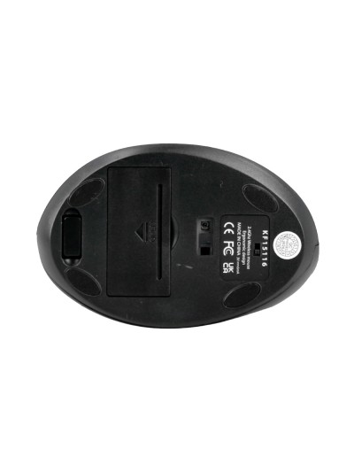 Raton q-connect optico inalambrico ergonomico vertical dpi 800/1200/1600 pila aa negro