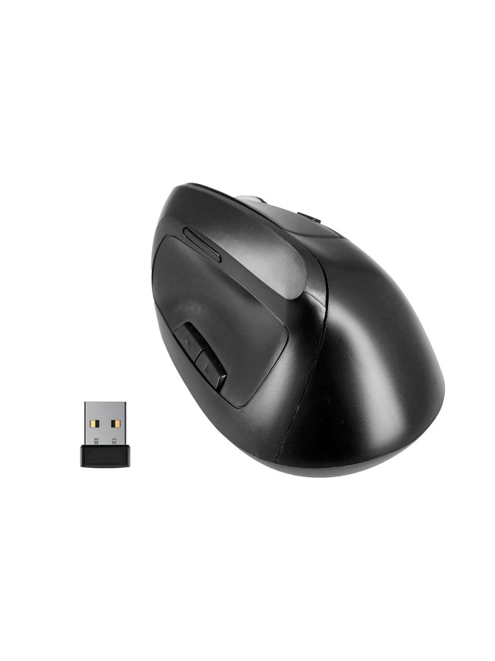 Raton q-connect optico inalambrico ergonomico vertical dpi 800/1200/1600 bateria recargable negro Raton q-connect optico inalambrico ergonomico vertical dpi 800/1200/1600 bateria recargable negro