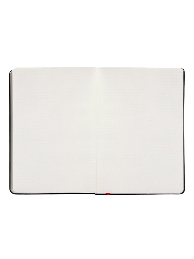 Cuaderno con gomilla antartik notes tapa dura a5 hojas puntos negro y rojo 100 hojas 80 gr fsc