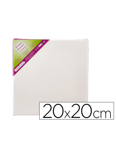 Bastidor lidercolor lienzo grapado lateral algodon 100% 20x20 cm