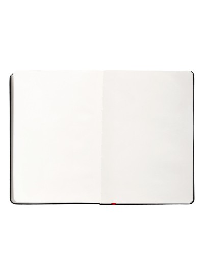 Cuaderno con gomilla antartik notes tapa dura a5 hojas lisas negro y rojo 100 hojas 80 gr fsc