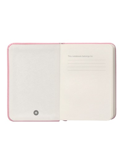 Cuaderno con gomilla antartik notes tapa dura a7 hojas lisas rosa pastel 80 hojas 80 gr fsc