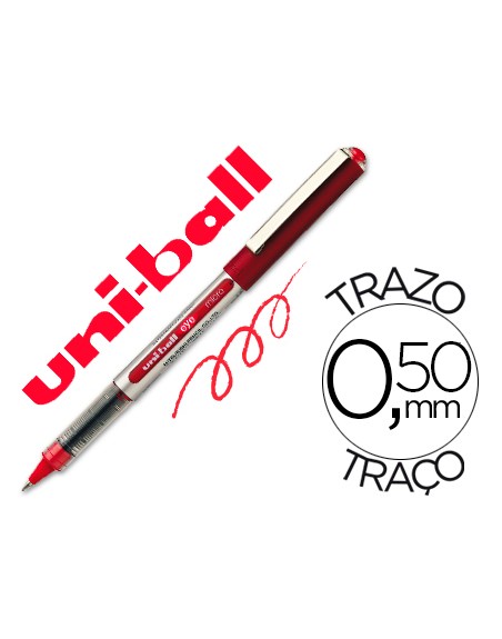 Rotulador uni-ball roller ub-150e micro eye rojo 0,5 mm unidad