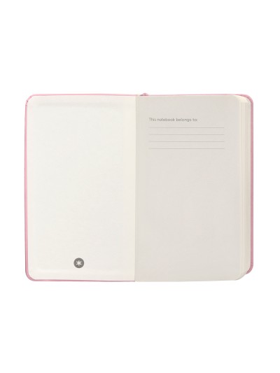 Cuaderno con gomilla antartik notes tapa dura a6 hojas rayas rosa pastel 100 hojas 80 gr fsc