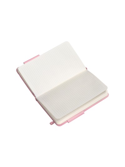 Cuaderno con gomilla antartik notes tapa dura a6 hojas rayas rosa pastel 100 hojas 80 gr fsc