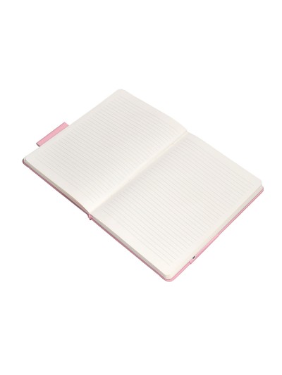 Cuaderno con gomilla antartik notes tapa dura a5 hojas rayas rosa pastel 100 hojas 80 gr fsc