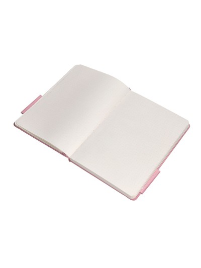 Cuaderno con gomilla antartik notes tapa dura a5 hojas puntos rosa pastel 100 hojas 80 gr fsc