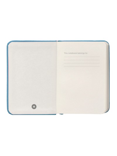 Cuaderno con gomilla antartik notes tapa dura a7 hojas lisas azul claro 80 hojas 80 gr fsc