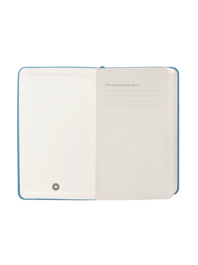 Cuaderno con gomilla antartik notes tapa dura a6 hojas lisas azul claro 100 hojas 80 gr fsc