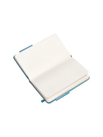 Cuaderno con gomilla antartik notes tapa dura a6 hojas lisas azul claro 100 hojas 80 gr fsc