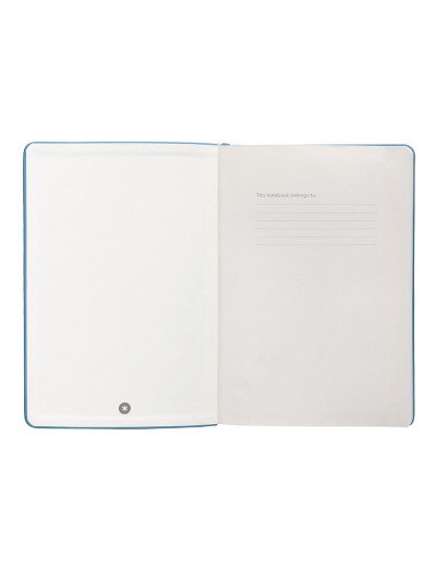 Cuaderno con gomilla antartik notes tapa dura a5 hojas puntos azul claro 100 hojas 80 gr fsc
